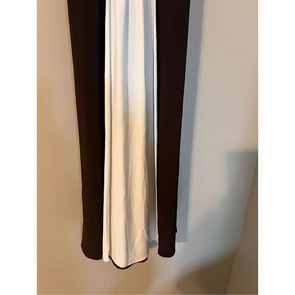 Jessica Howard Women's 10 Petite Sleeveless Colorblock Evening Dress Black White - Picture 5 of 7